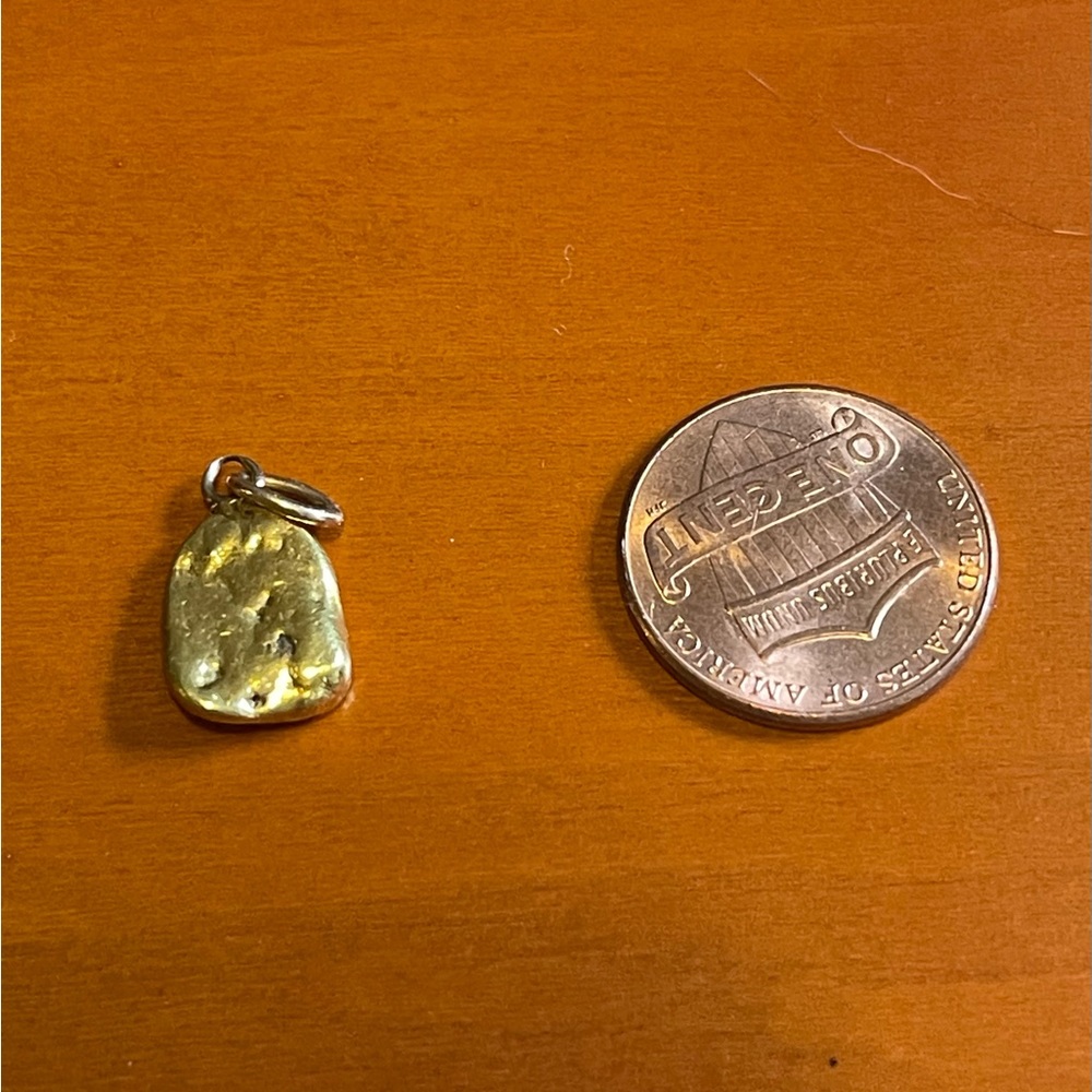Vintage Solid 14k gold nugget charm